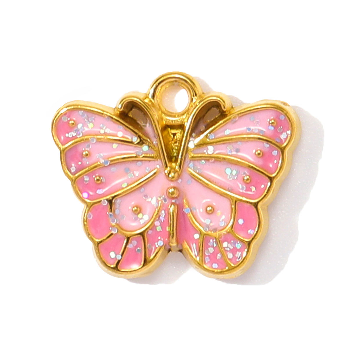 6pcs/pack Oval Plam Tree Star Stainless Steel DIY Bracelet Charms Enamel Red Mouth Lip Butterfly Necklace Pendants Woman Jewelry