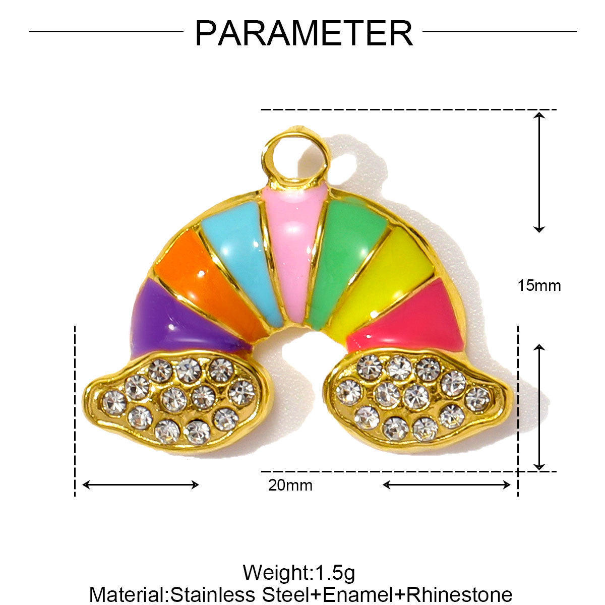 6pcs/pack Oval Plam Tree Star Stainless Steel DIY Bracelet Charms Enamel Red Mouth Lip Butterfly Necklace Pendants Woman Jewelry