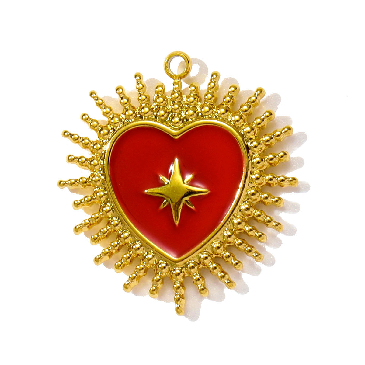 6pcs/pack Oval Plam Tree Star Stainless Steel DIY Bracelet Charms Enamel Red Mouth Lip Butterfly Necklace Pendants Woman Jewelry