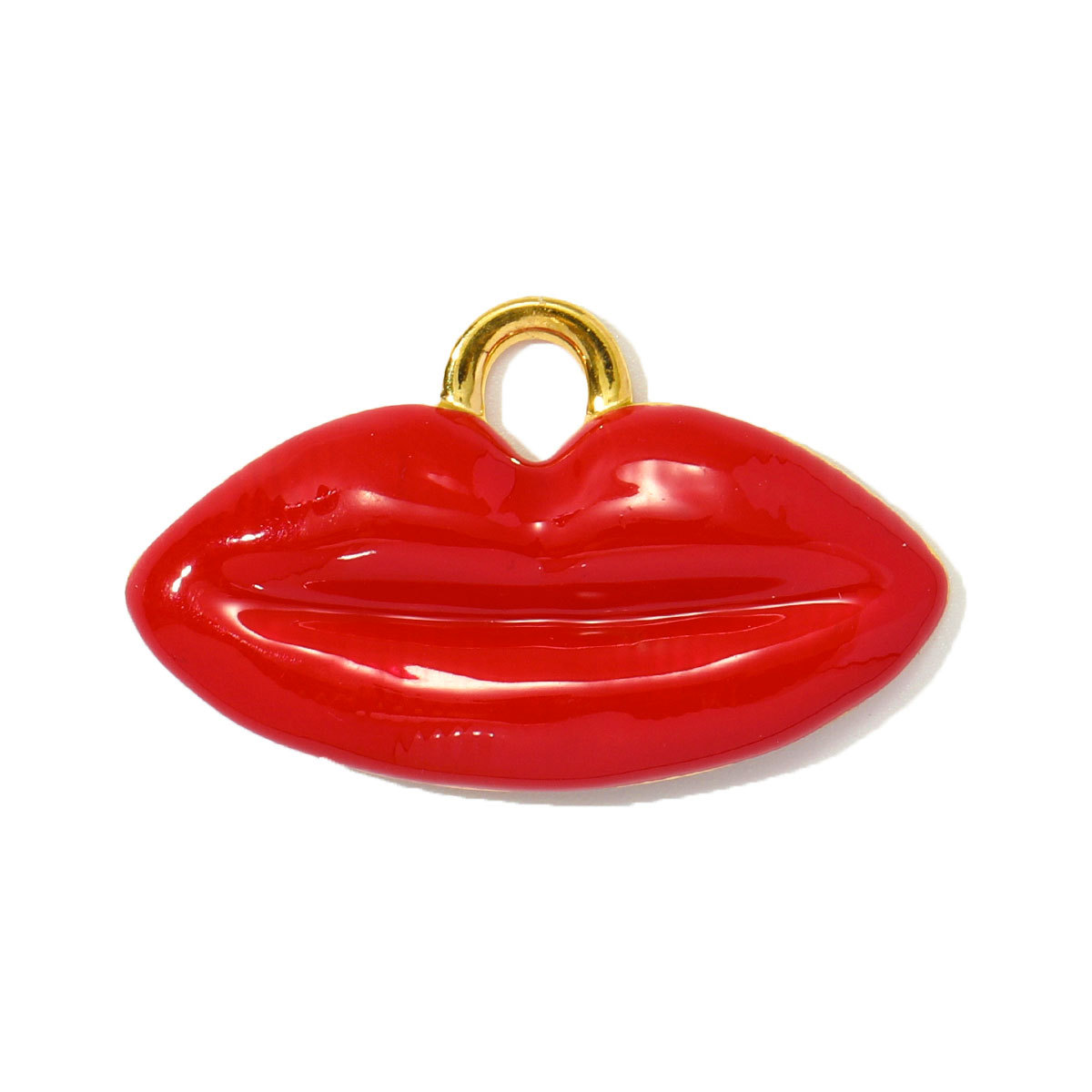 6pcs/pack Oval Plam Tree Star Stainless Steel DIY Bracelet Charms Enamel Red Mouth Lip Butterfly Necklace Pendants Woman Jewelry