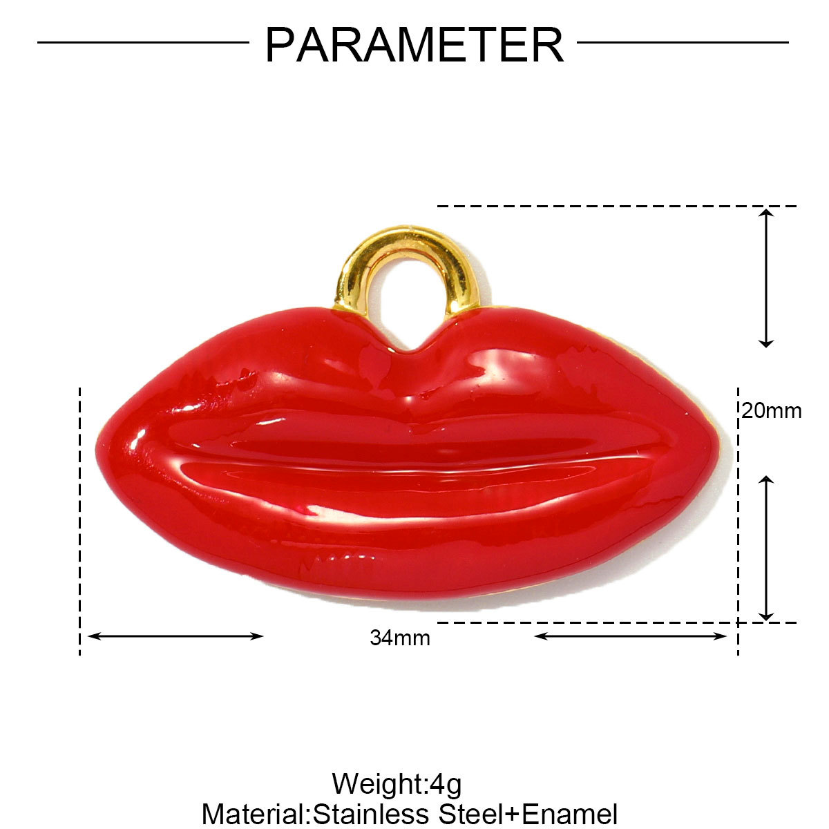 6pcs/pack Oval Plam Tree Star Stainless Steel DIY Bracelet Charms Enamel Red Mouth Lip Butterfly Necklace Pendants Woman Jewelry