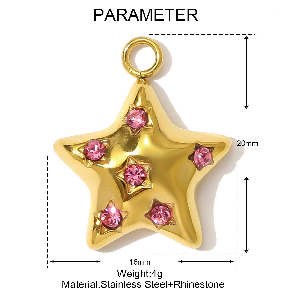 6pcs/pack Oval Plam Tree Star Stainless Steel DIY Bracelet Charms Enamel Red Mouth Lip Butterfly Necklace Pendants Woman Jewelry