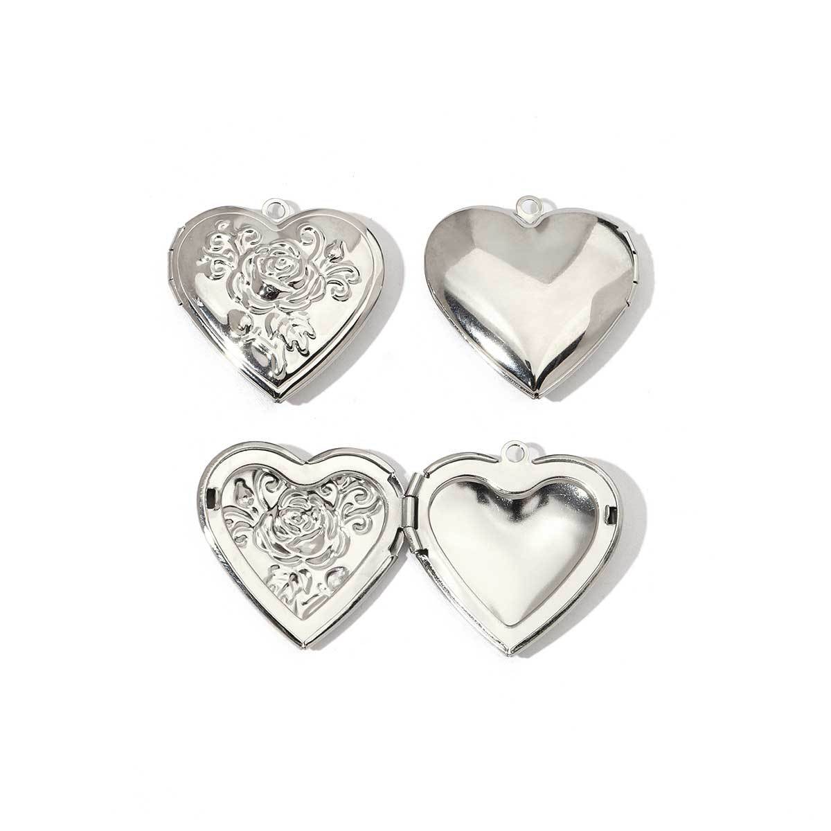 6pcs/pack Oval Virgin Mary Stainless Steel DIY Charm Woman Flower Embossed Heart Star Picture Locket Pendant Necklace Jewelry