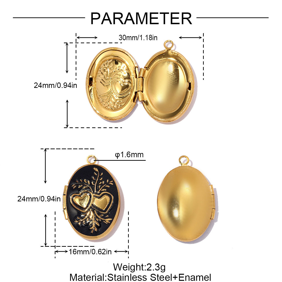 6pcs/pack Oval Virgin Mary Stainless Steel DIY Charm Woman Flower Embossed Heart Star Picture Locket Pendant Necklace Jewelry