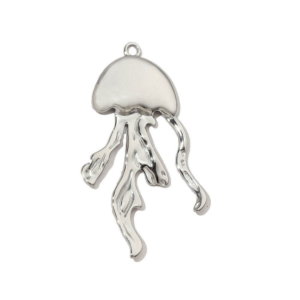 6pcs/pack French Stainless Steel Jellyfish Octopus Earring DIY Charms Women Palm Snake Necklace Pendant Scorpion Jewelry