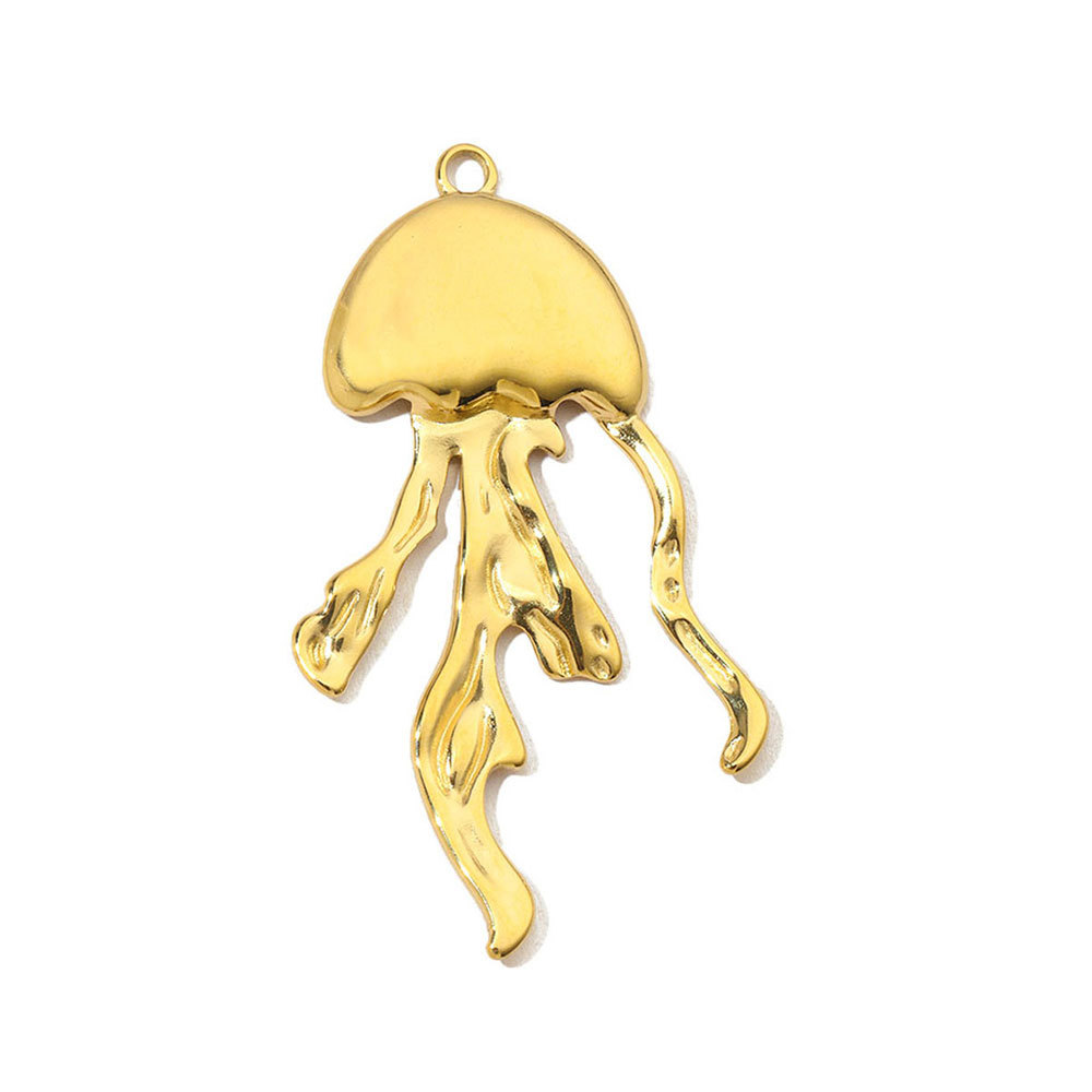 6pcs/pack French Stainless Steel Jellyfish Octopus Earring DIY Charms Women Palm Snake Necklace Pendant Scorpion Jewelry
