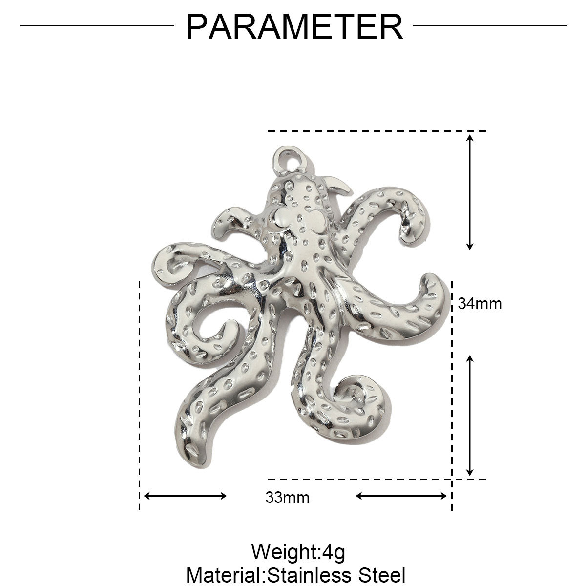 6pcs/pack French Stainless Steel Jellyfish Octopus Earring DIY Charms Women Palm Snake Necklace Pendant Scorpion Jewelry