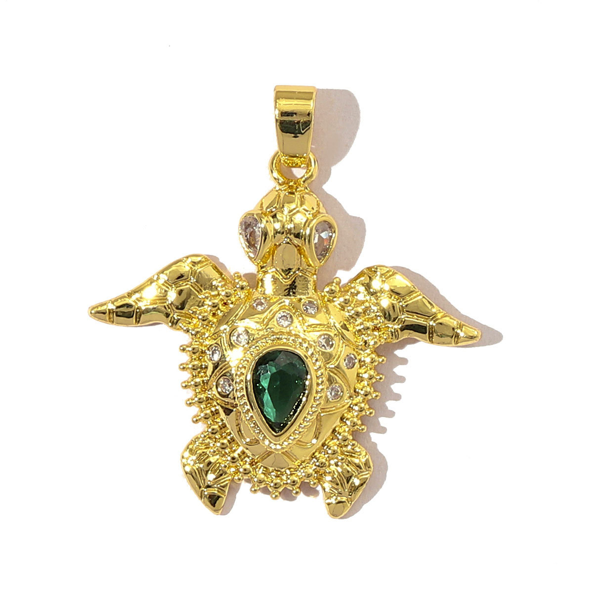 6pcs/pack Luxury Cubic Zircon Horseshoe Cross Pendant Angel Wing Unicorn Turtle Copper CZ Charms For DIY Jewelry Necklace Making