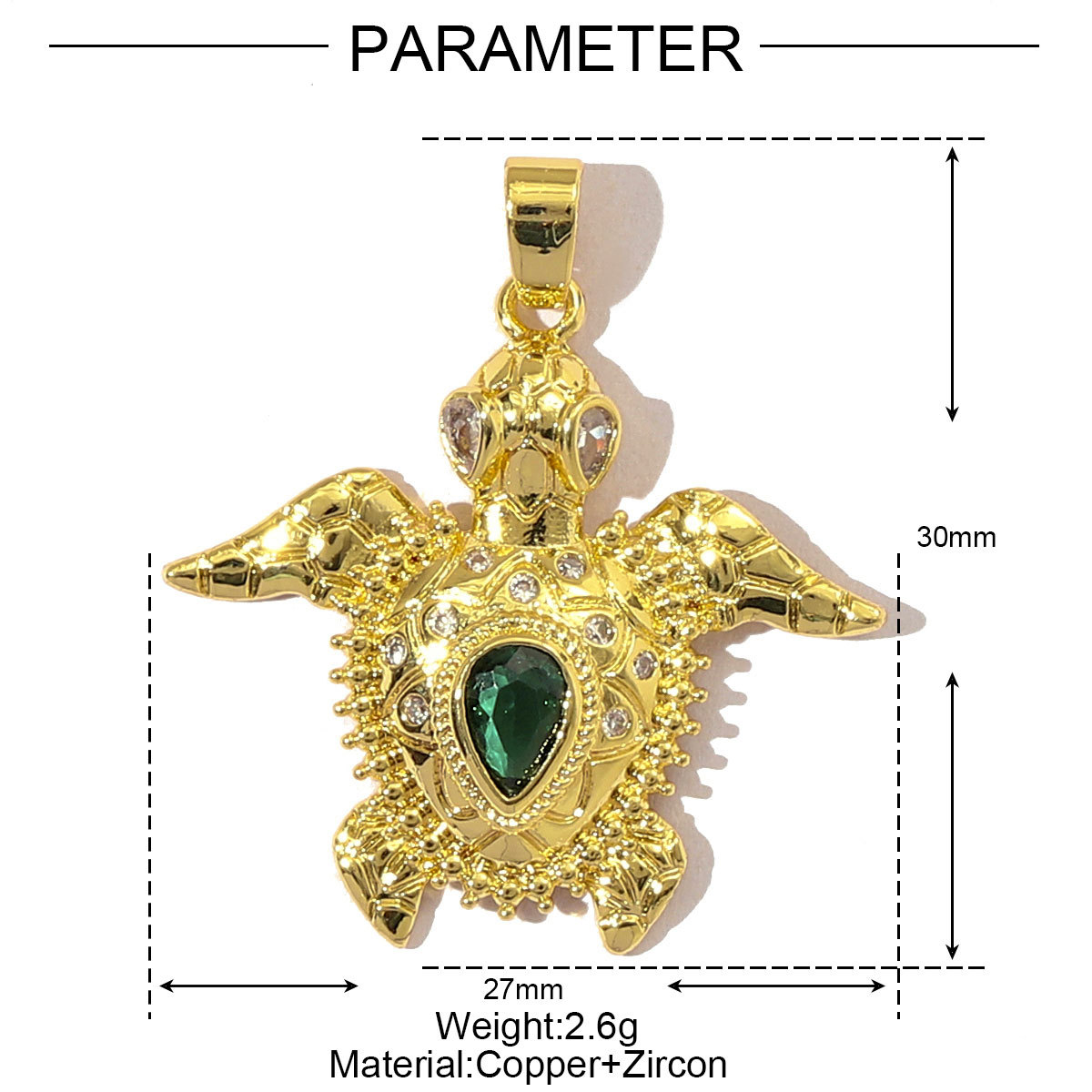 6pcs/pack Luxury Cubic Zircon Horseshoe Cross Pendant Angel Wing Unicorn Turtle Copper CZ Charms For DIY Jewelry Necklace Making