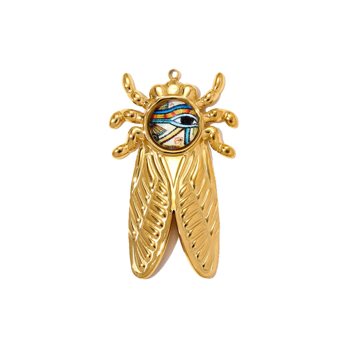 6pcs/pack Stainless Steel Cicada Butterfly Necklace Pendants Enamel Love Heart DIY Earring Charms Women Geometric Jewelry Wholesale