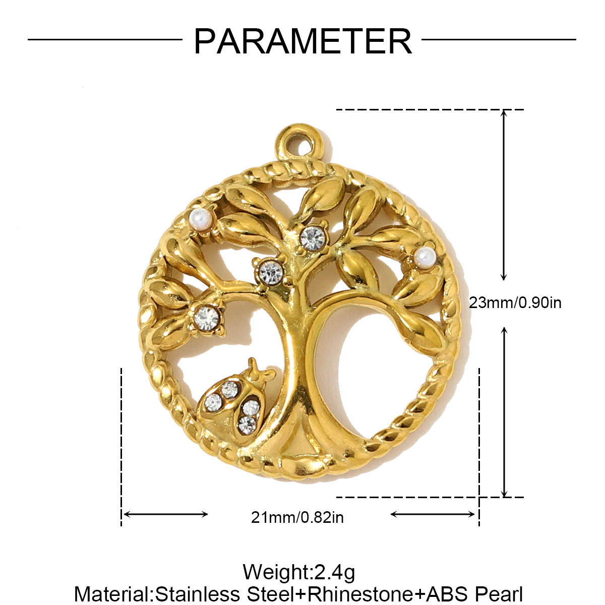 6pcs/pack Stainless Steel Rhinestone Life Tree Star Necklace Pendant Conch Eye Heart DIY Charm Women Mask Jewelry Wholesale