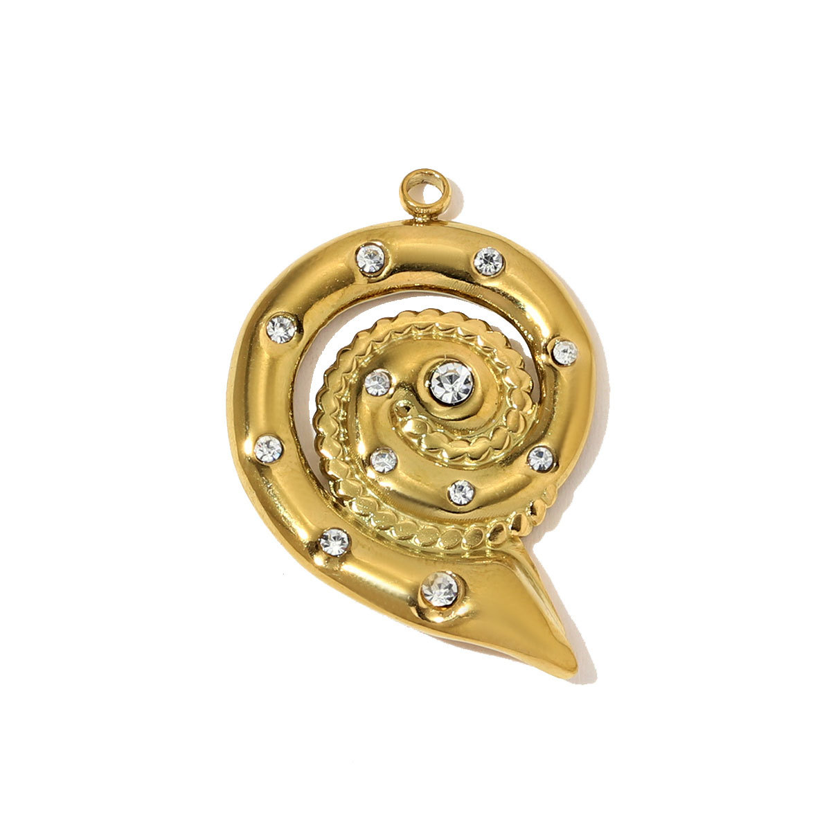 6pcs/pack Stainless Steel Rhinestone Life Tree Star Necklace Pendant Conch Eye Heart DIY Charm Women Mask Jewelry Wholesale
