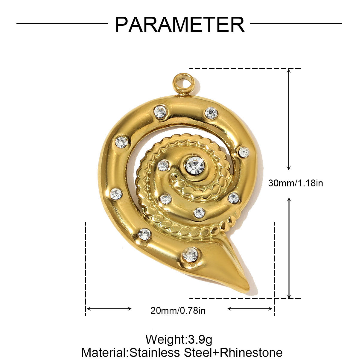 6pcs/pack Stainless Steel Rhinestone Life Tree Star Necklace Pendant Conch Eye Heart DIY Charm Women Mask Jewelry Wholesale