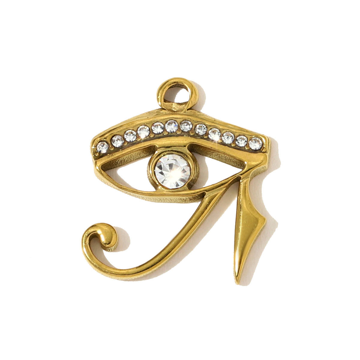 6pcs/pack Stainless Steel Rhinestone Life Tree Star Necklace Pendant Conch Eye Heart DIY Charm Women Mask Jewelry Wholesale