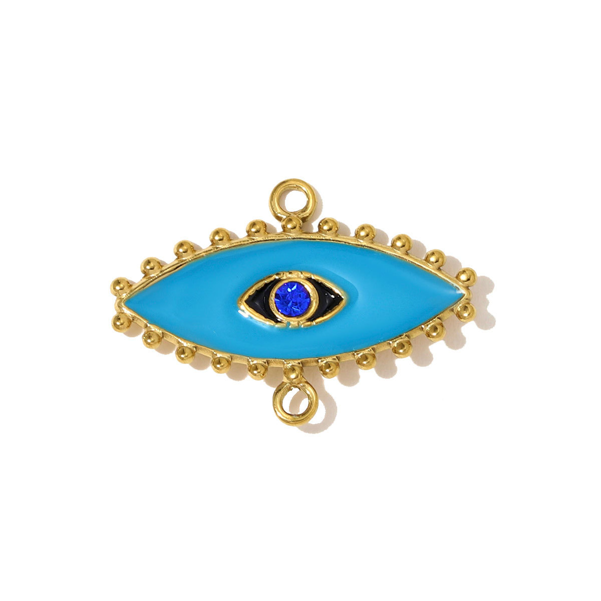 6pcs/pack Stainless Steel Rhinestone Life Tree Star Necklace Pendant Conch Eye Heart DIY Charm Women Mask Jewelry Wholesale