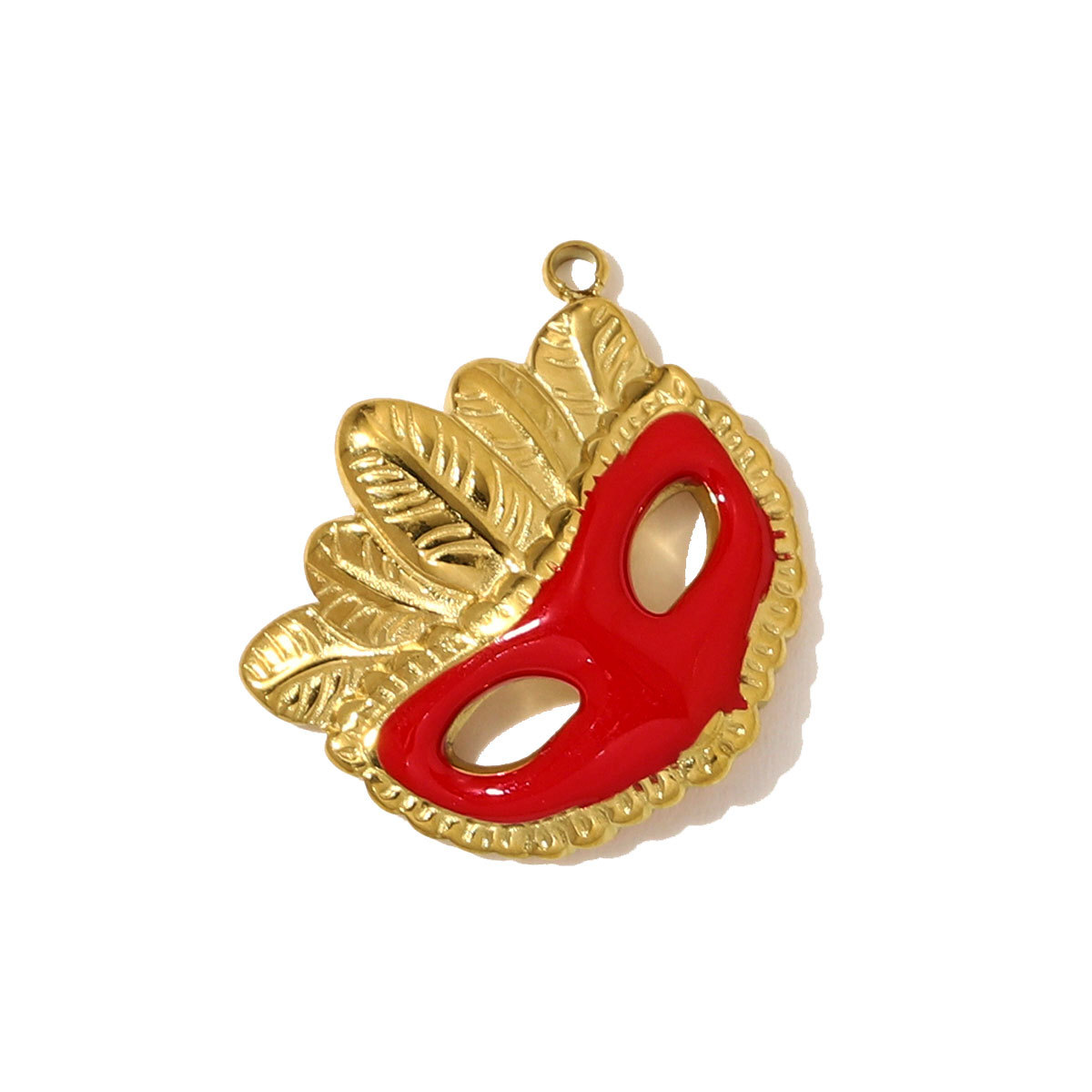 6pcs/pack Stainless Steel Rhinestone Life Tree Star Necklace Pendant Conch Eye Heart DIY Charm Women Mask Jewelry Wholesale