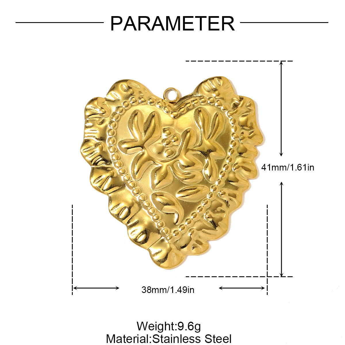 6pcs/pack French Love Heart Seahorse Stainless Steel Necklace Pendant Amour Horseshoe DIY Charm Women Cube Jewelry Wholesale