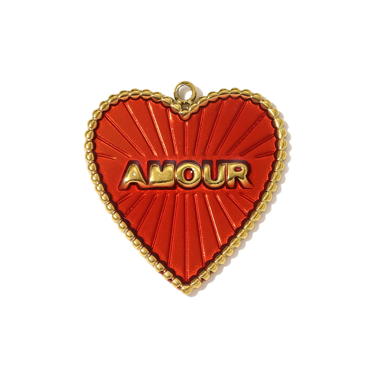 6pcs/pack French Love Heart Seahorse Stainless Steel Necklace Pendant Amour Horseshoe DIY Charm Women Cube Jewelry Wholesale