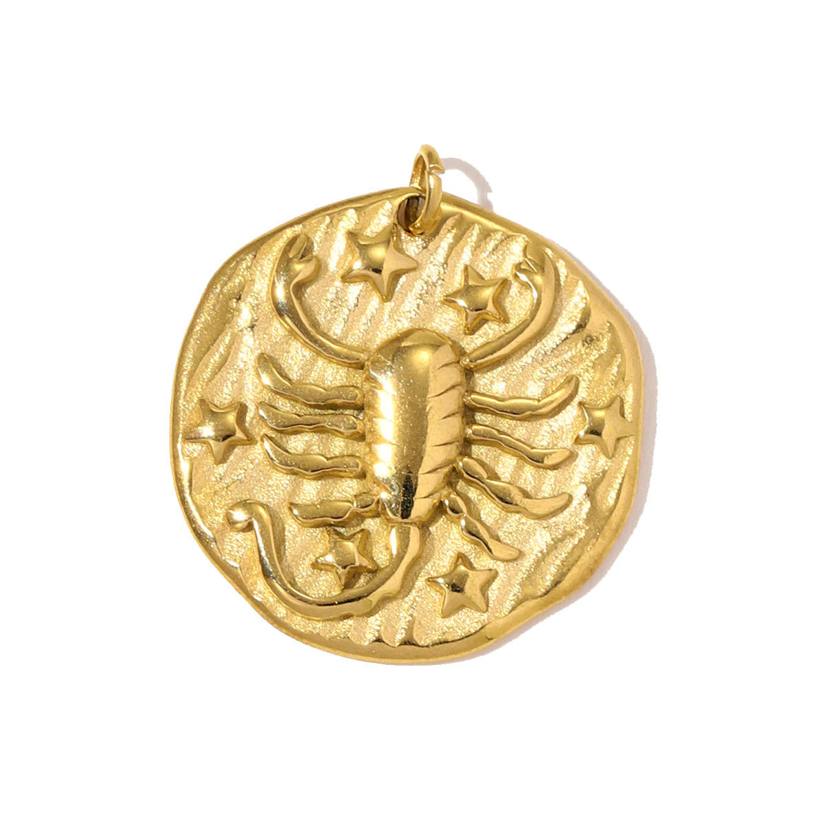 6pcs/pack Fashion Stainless Steel Emboss Zodiac Necklace Pendant Taurus Aries DIY Charm Women 12 Star Signs Jewelry Wholesale