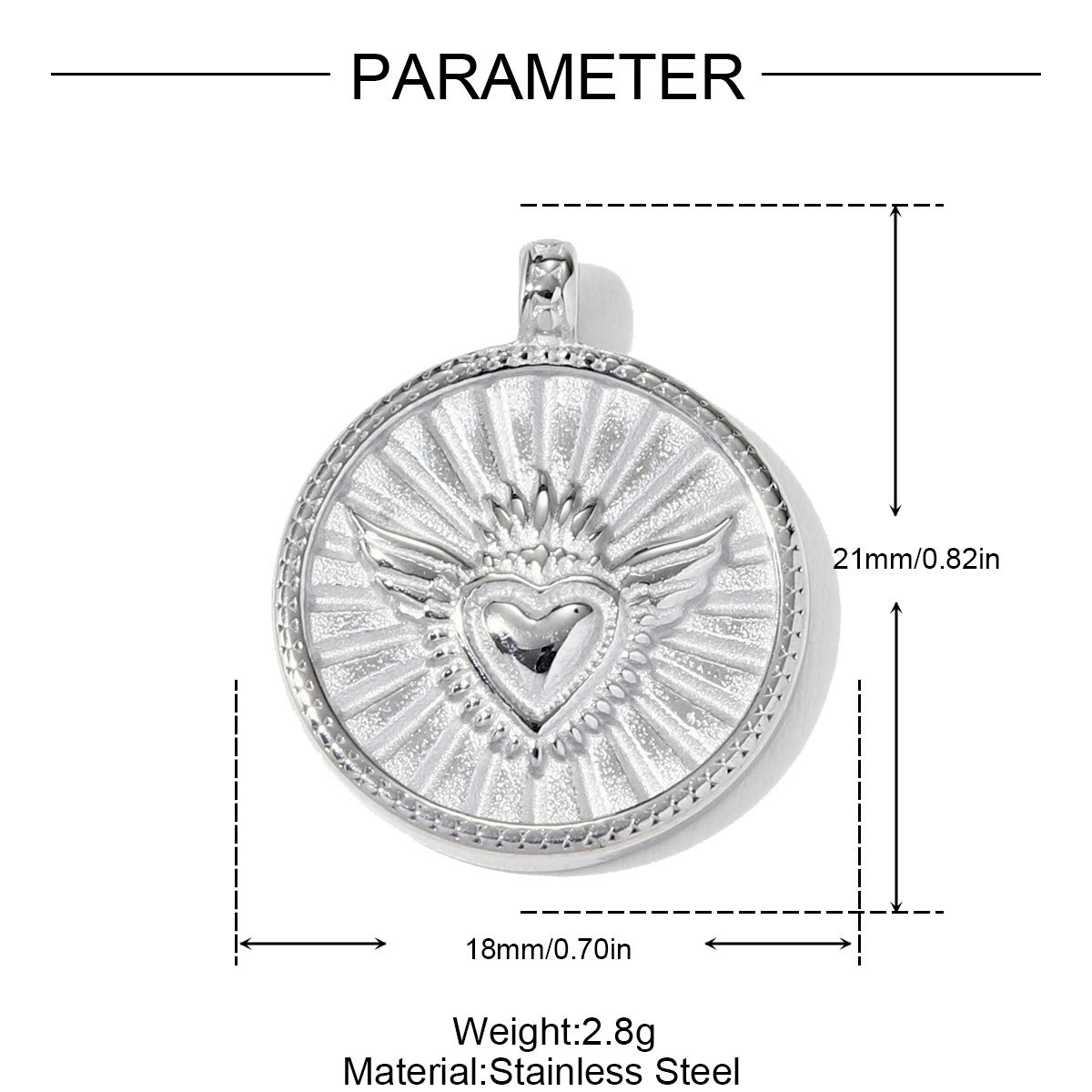 6pcs/pack Stainless Steel Flower Evil Eye Necklace Pendant Snake Eagle DIY Charm Women Never Fade Love Heart Jewelry Wholesale