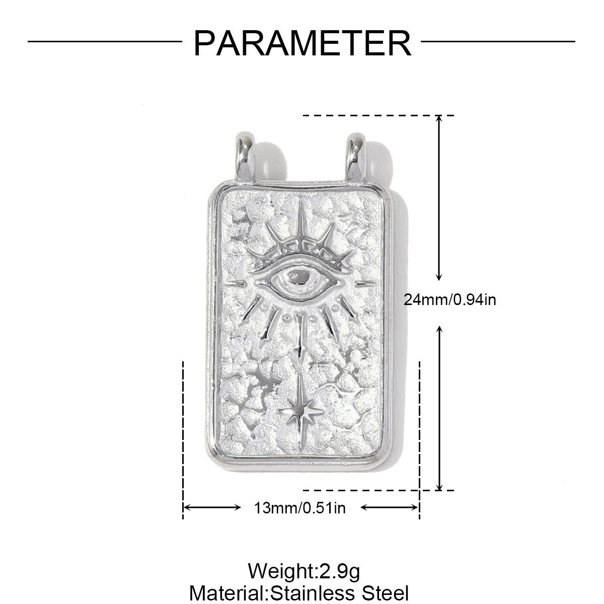 6pcs/pack Stainless Steel Flower Evil Eye Necklace Pendant Snake Eagle DIY Charm Women Never Fade Love Heart Jewelry Wholesale