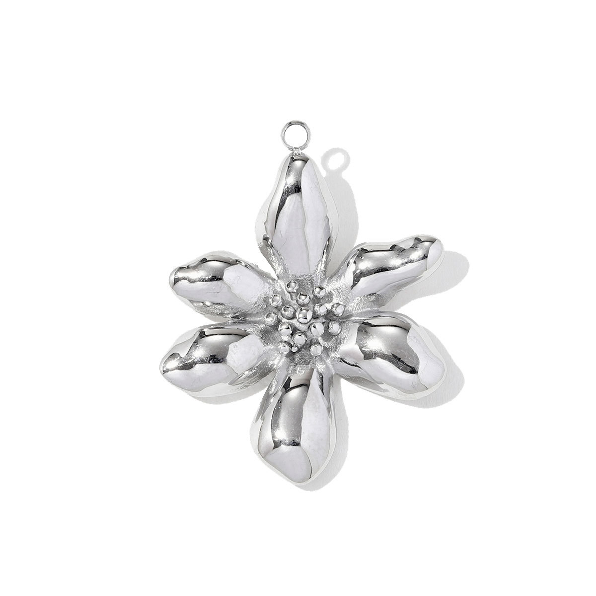 6pcs/pack Stainless Steel Flower Evil Eye Necklace Pendant Snake Eagle DIY Charm Women Never Fade Love Heart Jewelry Wholesale