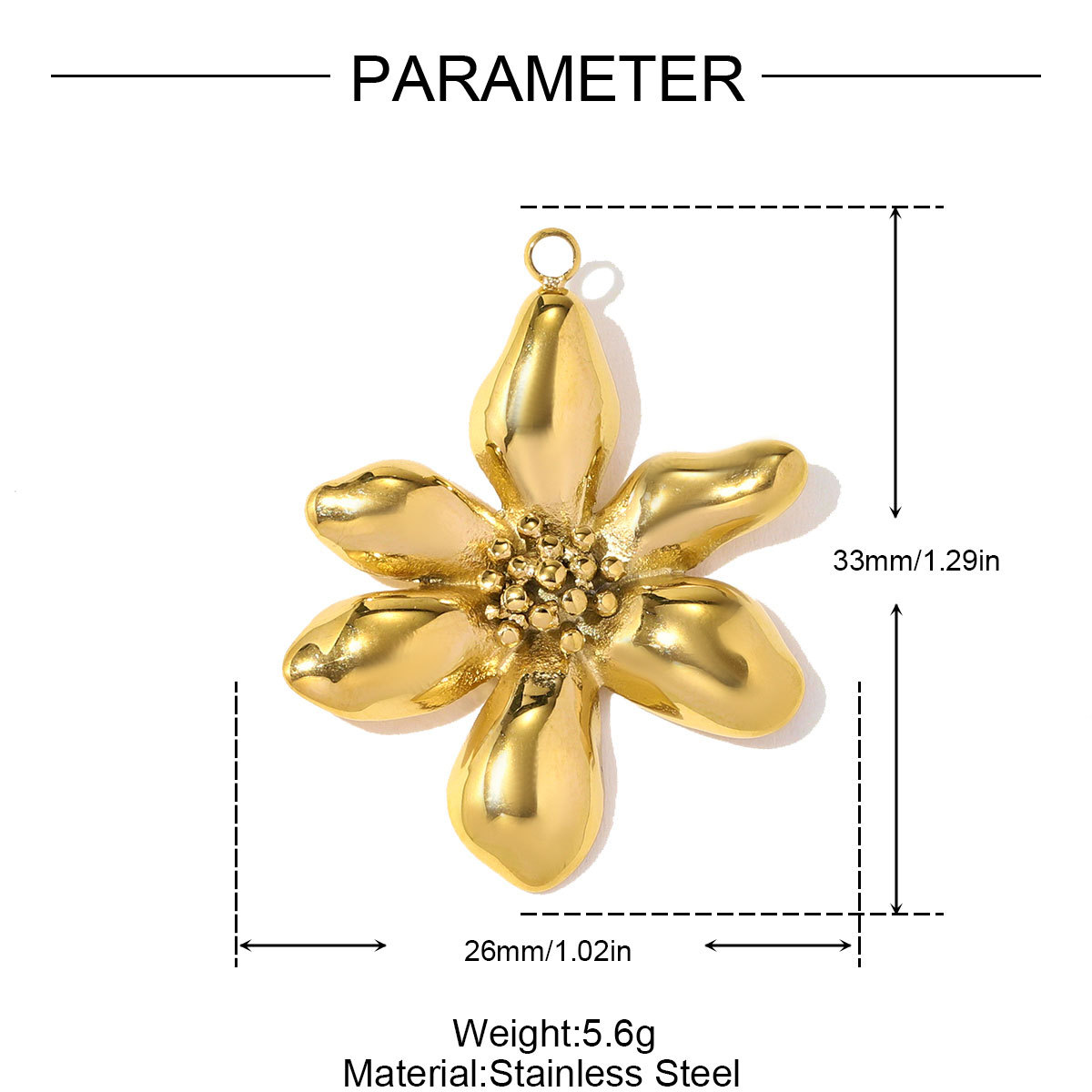 6pcs/pack Stainless Steel Flower Evil Eye Necklace Pendant Snake Eagle DIY Charm Women Never Fade Love Heart Jewelry Wholesale