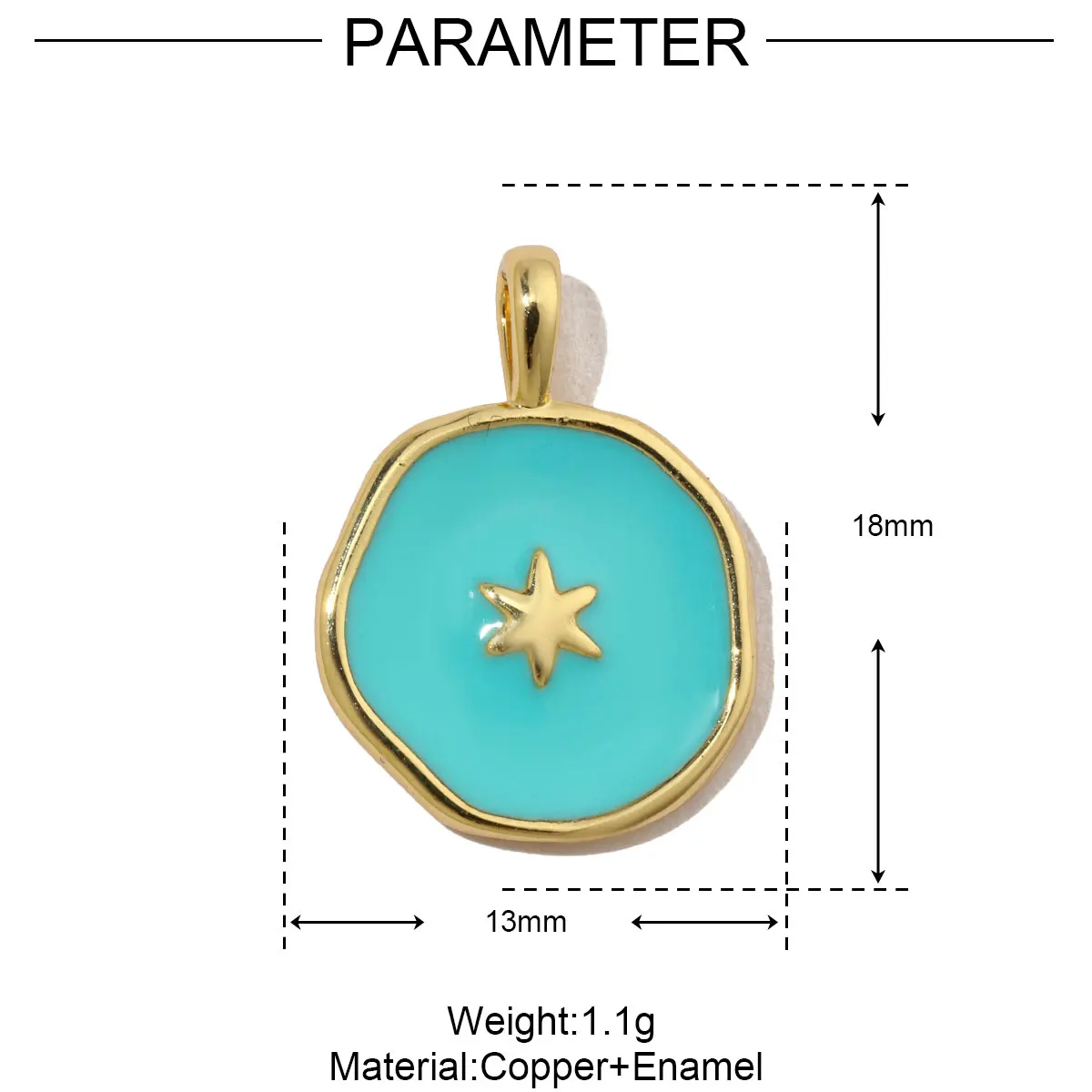 6pcs/pack Enamel Ace Heart Poker Seahorse Copper Zircon DIY Charm Women Fish Tail Flower Pendant Bracelet Necklace Making Jewelry