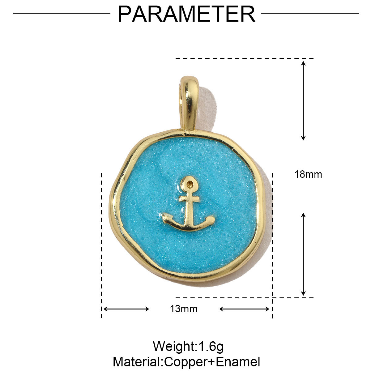 6pcs/pack Enamel Ace Heart Poker Seahorse Copper Zircon DIY Charm Women Fish Tail Flower Pendant Bracelet Necklace Making Jewelry
