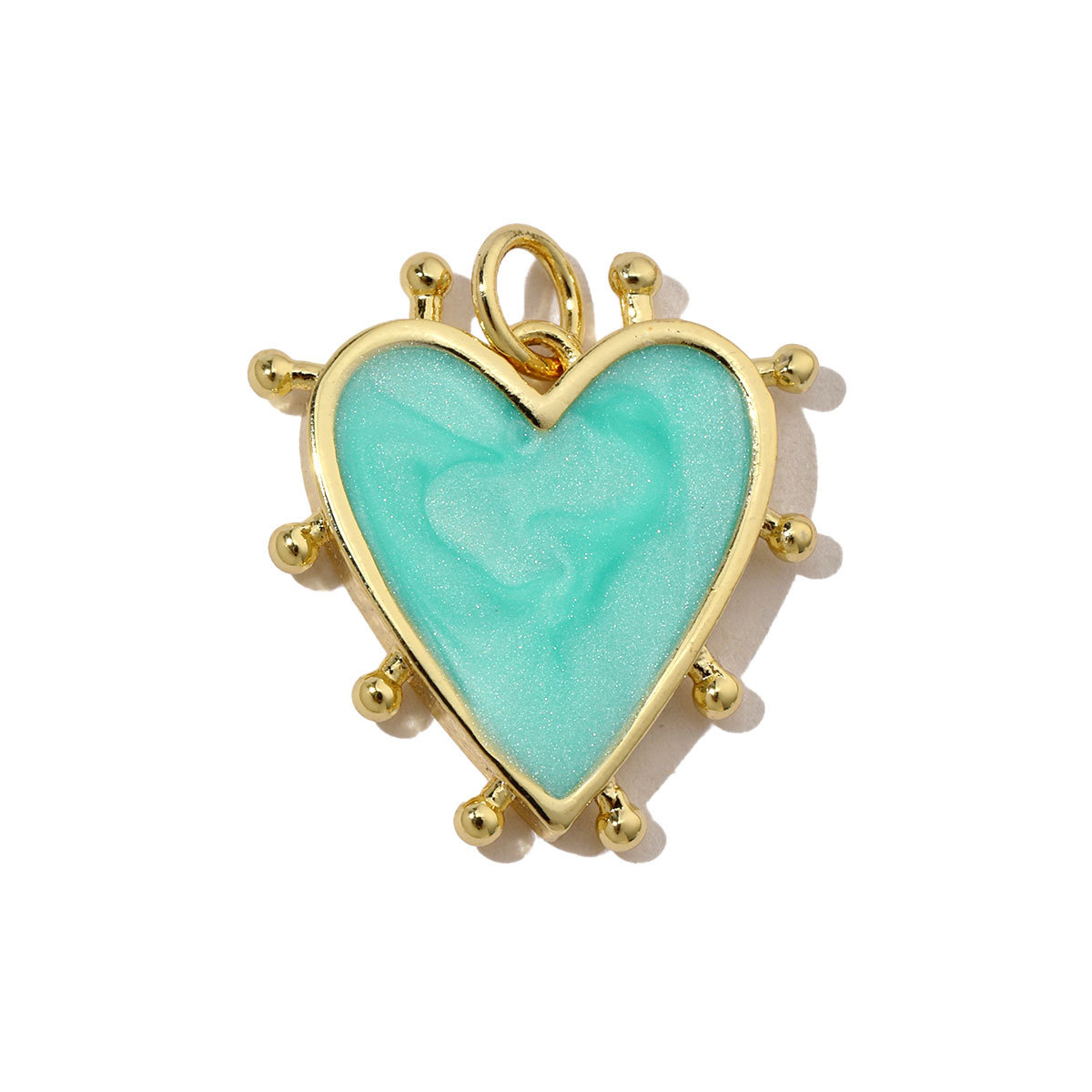 6pcs/pack Copper Enamel Love Heart Dice DIY Earring Charms Women Wine Glass Banana Necklace Pendants Fruit Jewelry Wholesale