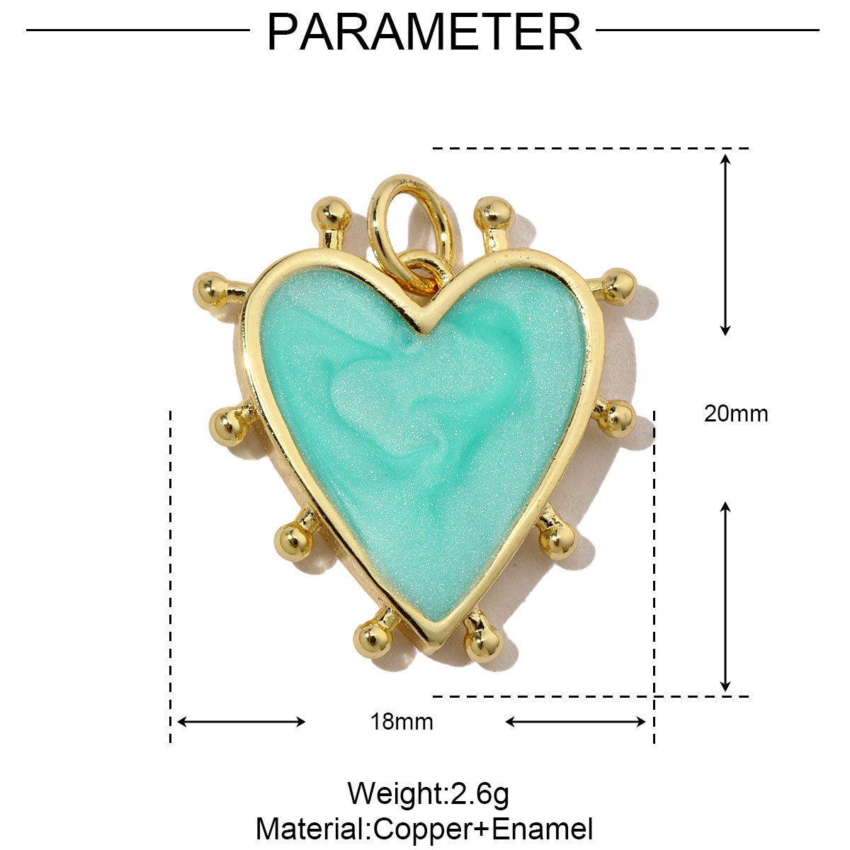6pcs/pack Copper Enamel Love Heart Dice DIY Earring Charms Women Wine Glass Banana Necklace Pendants Fruit Jewelry Wholesale