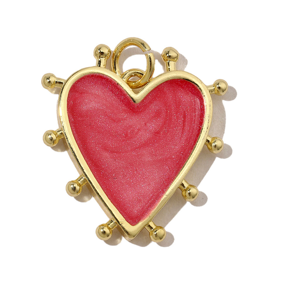 6pcs/pack Copper Enamel Love Heart Dice DIY Earring Charms Women Wine Glass Banana Necklace Pendants Fruit Jewelry Wholesale