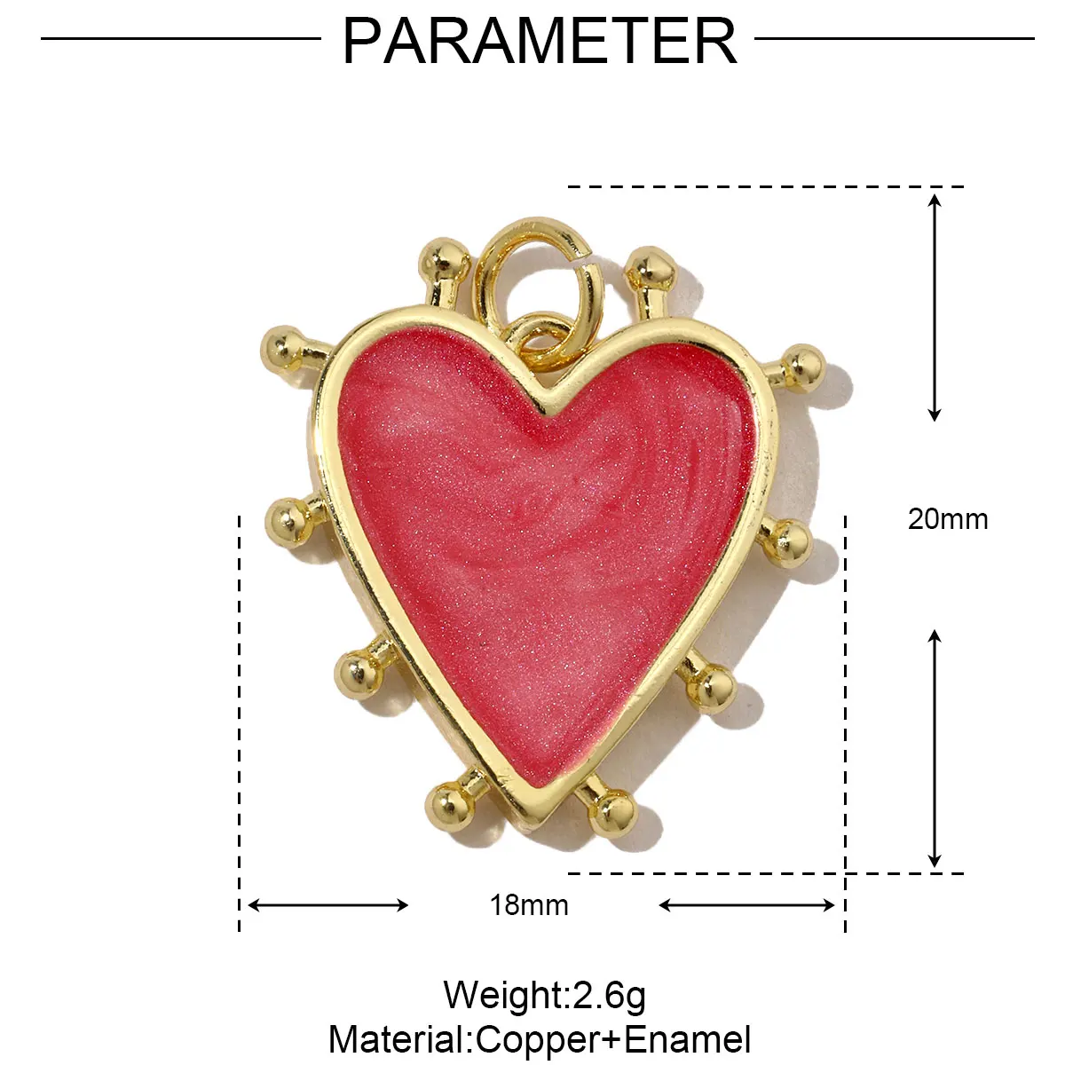 6pcs/pack Copper Enamel Love Heart Dice DIY Earring Charms Women Wine Glass Banana Necklace Pendants Fruit Jewelry Wholesale