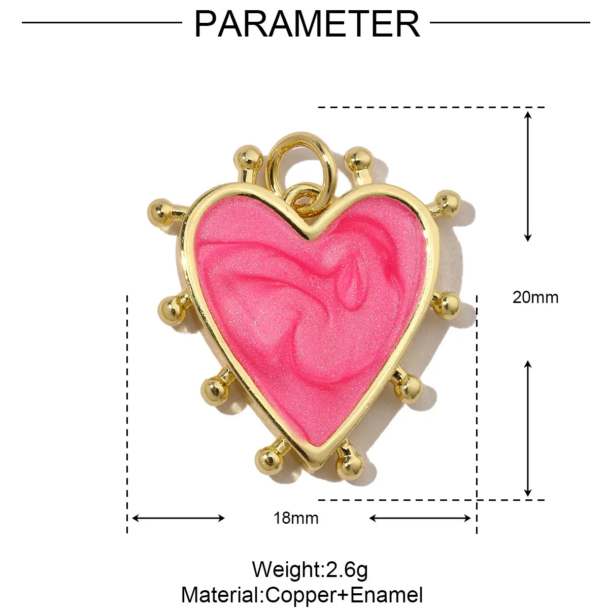 6pcs/pack Copper Enamel Love Heart Dice DIY Earring Charms Women Wine Glass Banana Necklace Pendants Fruit Jewelry Wholesale