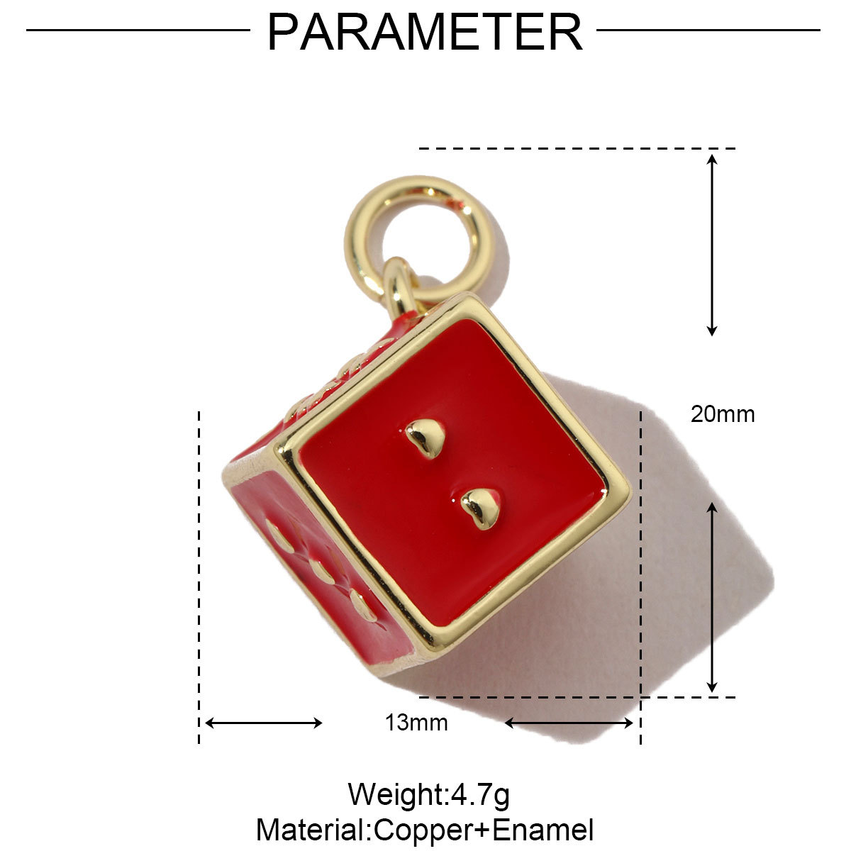 6pcs/pack Copper Enamel Love Heart Dice DIY Earring Charms Women Wine Glass Banana Necklace Pendants Fruit Jewelry Wholesale
