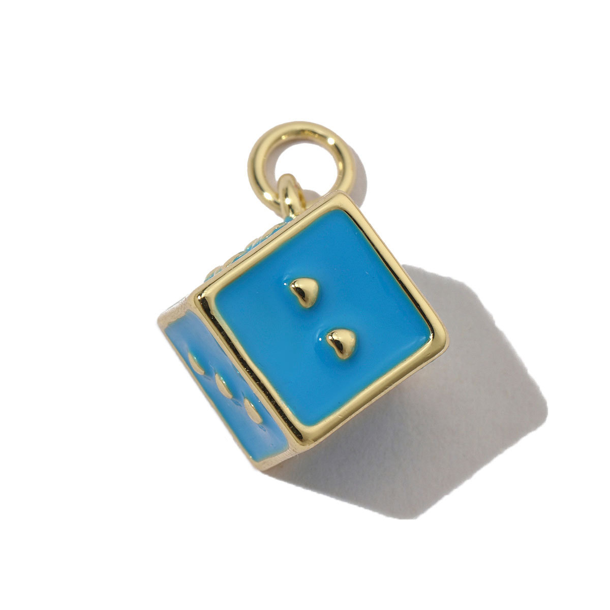 6pcs/pack Copper Enamel Love Heart Dice DIY Earring Charms Women Wine Glass Banana Necklace Pendants Fruit Jewelry Wholesale