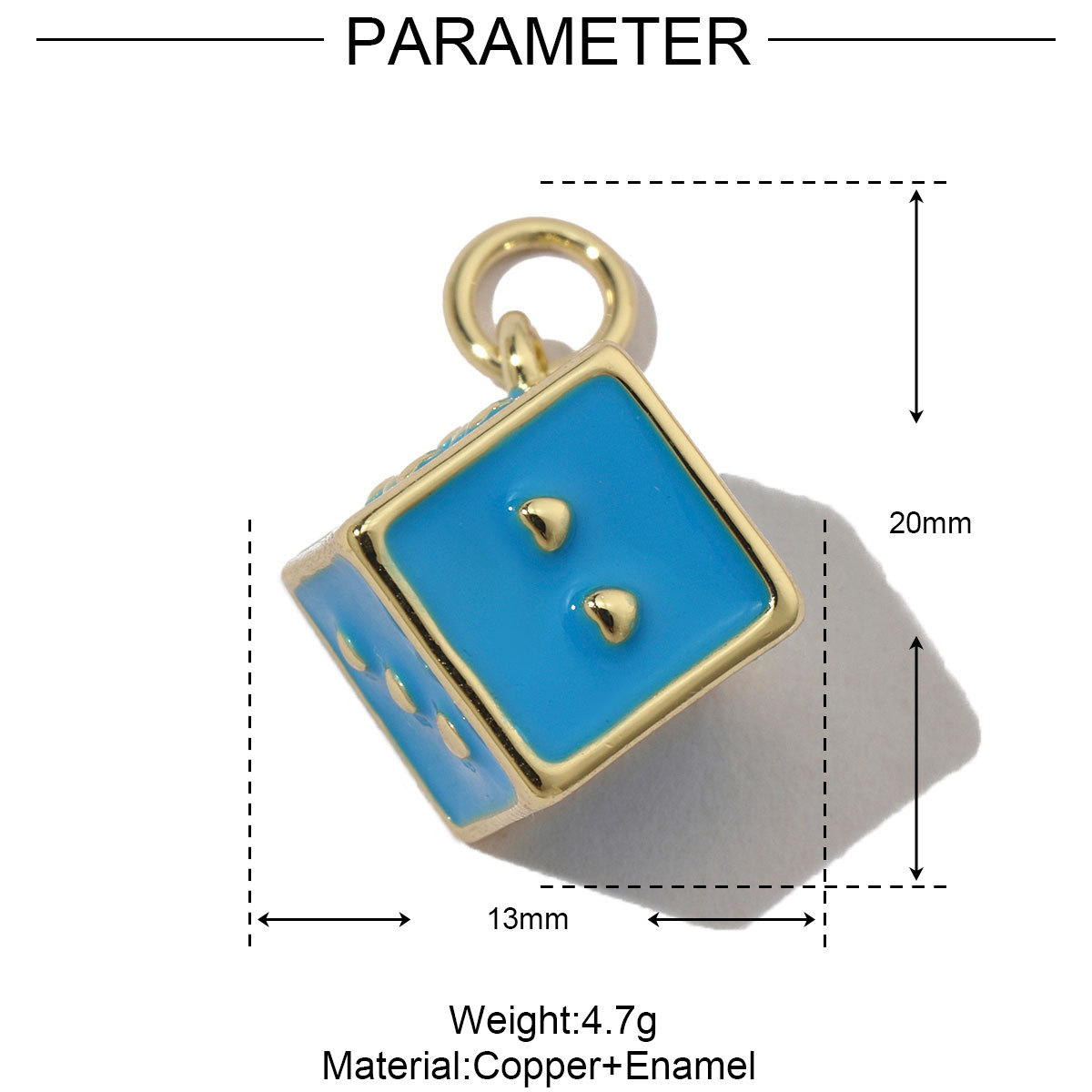 6pcs/pack Copper Enamel Love Heart Dice DIY Earring Charms Women Wine Glass Banana Necklace Pendants Fruit Jewelry Wholesale
