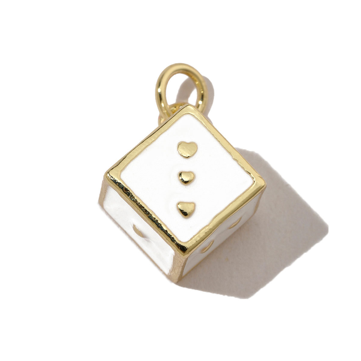 6pcs/pack Copper Enamel Love Heart Dice DIY Earring Charms Women Wine Glass Banana Necklace Pendants Fruit Jewelry Wholesale