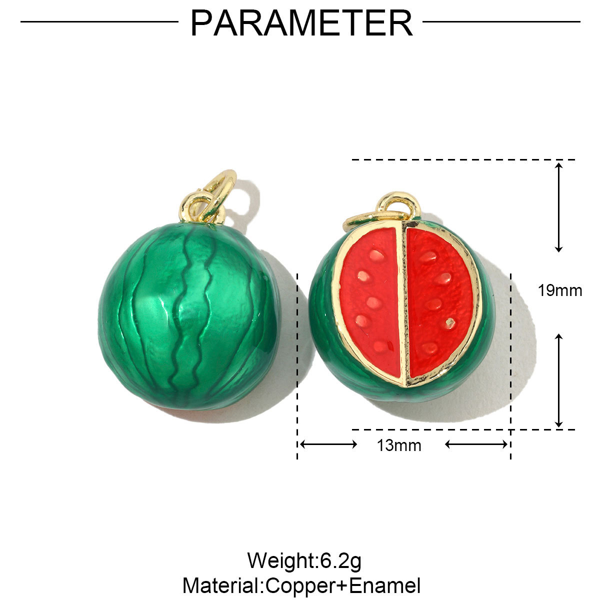 6pcs/pack Copper Enamel Love Heart Dice DIY Earring Charms Women Wine Glass Banana Necklace Pendants Fruit Jewelry Wholesale