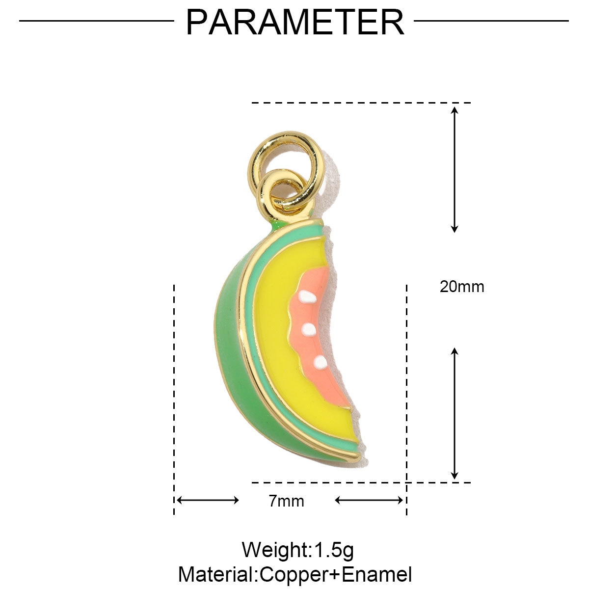 6pcs/pack Copper Enamel Love Heart Dice DIY Earring Charms Women Wine Glass Banana Necklace Pendants Fruit Jewelry Wholesale
