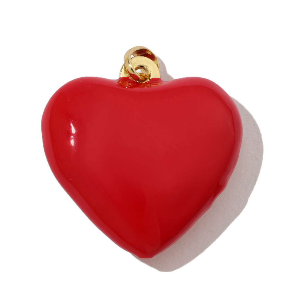 6pcs/pack Copper Enamel Love Heart Dice DIY Earring Charms Women Wine Glass Banana Necklace Pendants Fruit Jewelry Wholesale