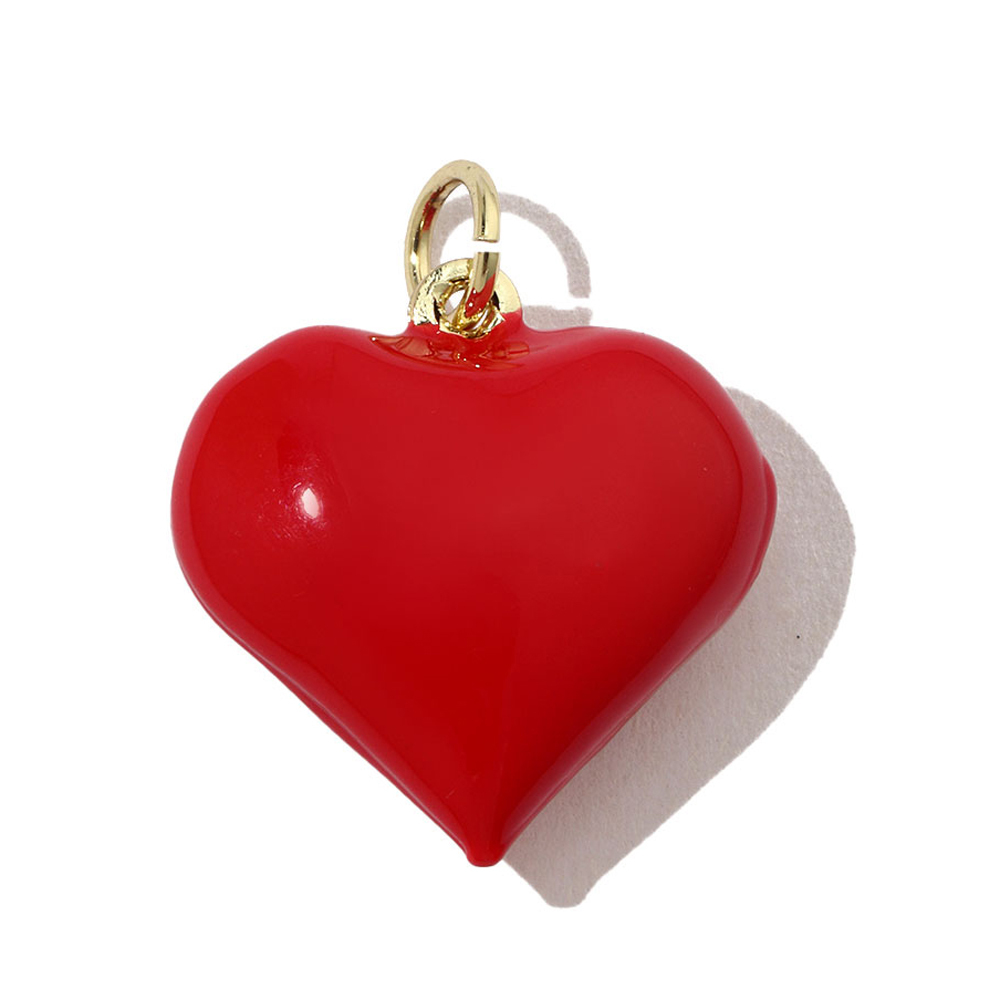 6pcs/pack Copper Enamel Love Heart Dice DIY Earring Charms Women Wine Glass Banana Necklace Pendants Fruit Jewelry Wholesale