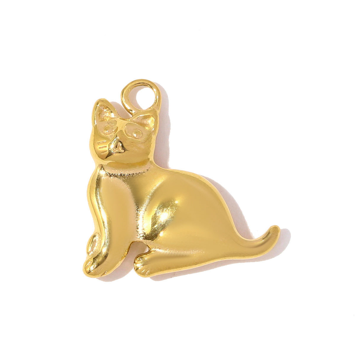 6pcs/pack Stainless Steel Cat Dolphin Necklace Pendant Lobster Pineapple DIY Charm Women Angel Love Heart Jewelry Wholesale