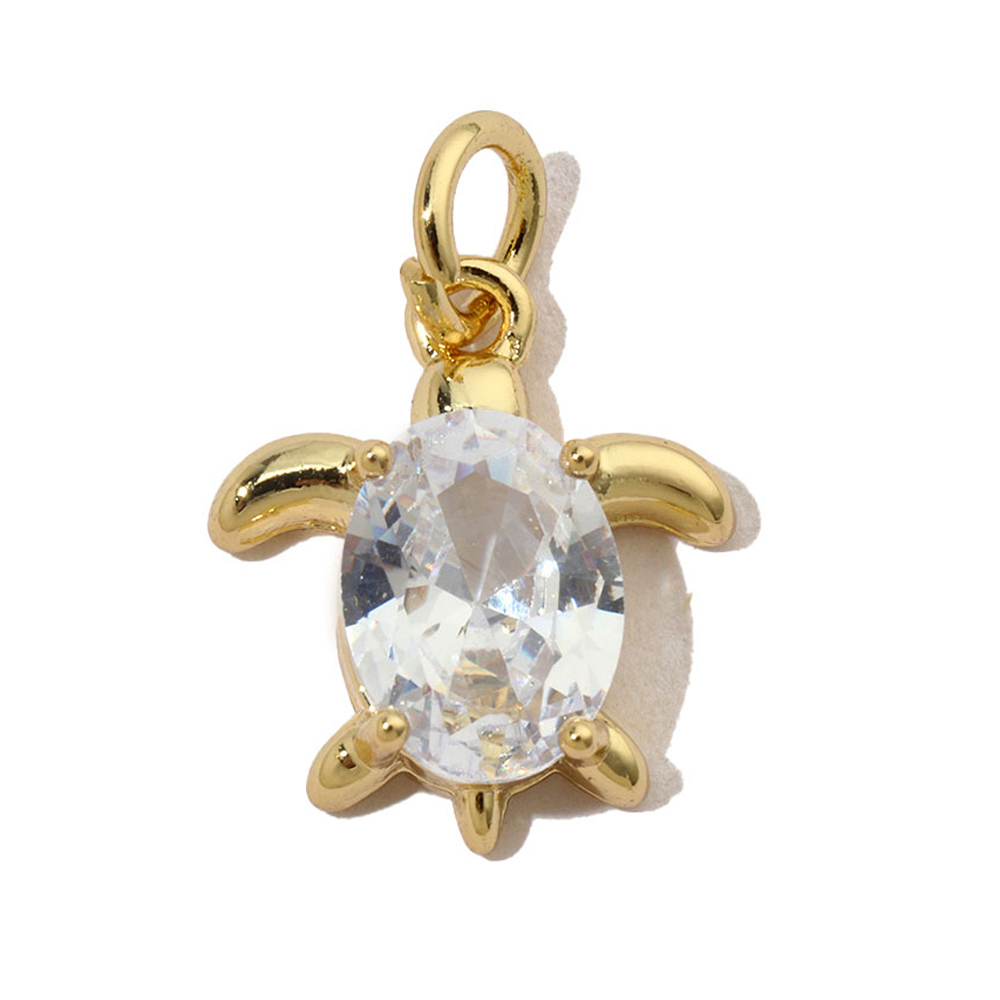 6pcs/pack Copper Zircon Turtle DIY Charms Women Whale Mermaid Tail Starfish Necklace Pendant Ocean Theme Jewelry Bracelet Making