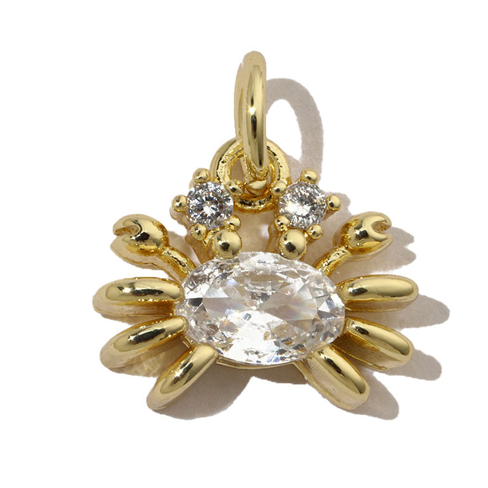 6pcs/pack Copper Zircon Turtle DIY Charms Women Whale Mermaid Tail Starfish Necklace Pendant Ocean Theme Jewelry Bracelet Making