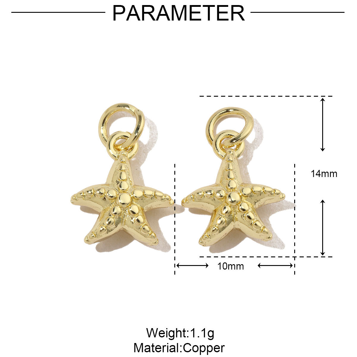 6pcs/pack Copper Zircon Turtle DIY Charms Women Whale Mermaid Tail Starfish Necklace Pendant Ocean Theme Jewelry Bracelet Making