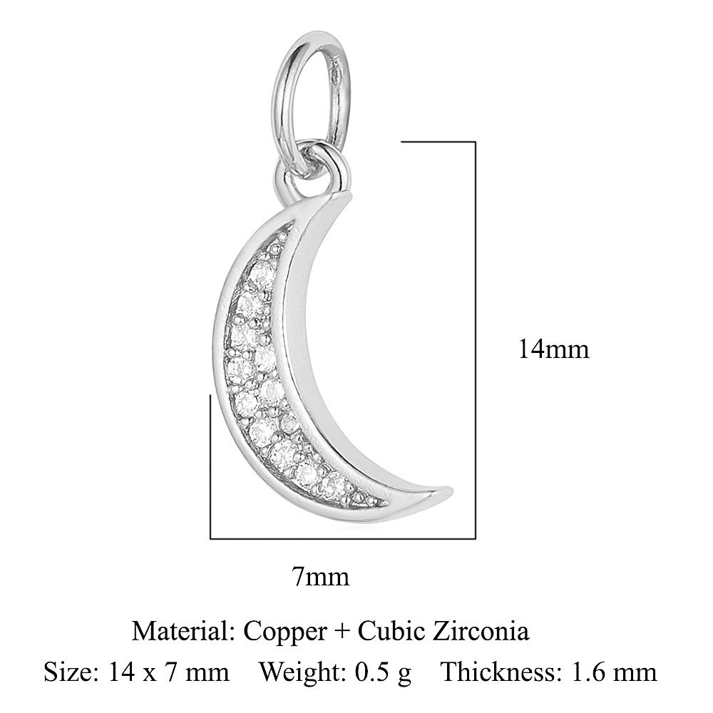 6pcs/pack Copper Zircon Airplane DIY Bracelet Charms Women Hollow Heart Sitting Cat Swallow Star Pendants Necklace Making Jewelry