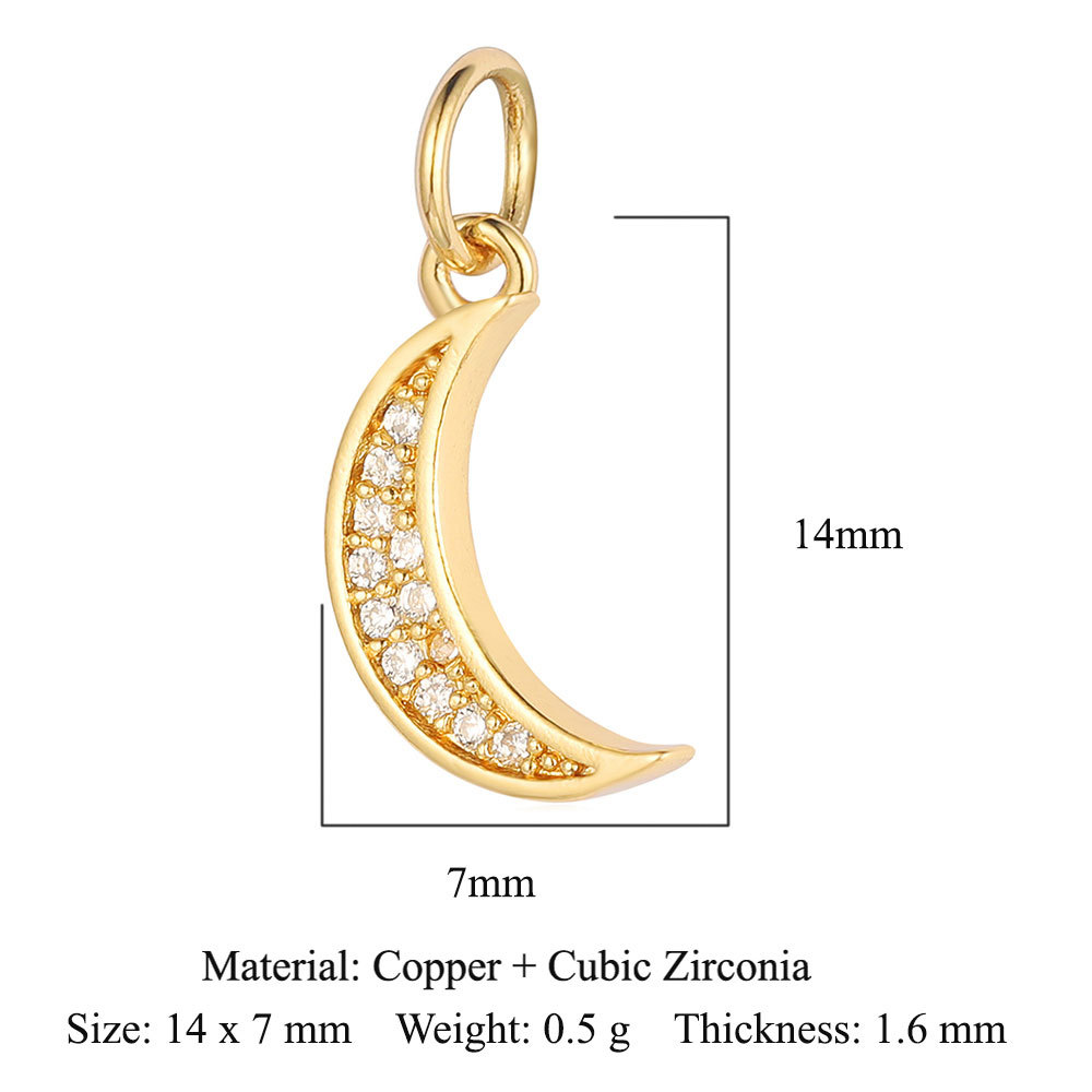 6pcs/pack Copper Zircon Airplane DIY Bracelet Charms Women Hollow Heart Sitting Cat Swallow Star Pendants Necklace Making Jewelry