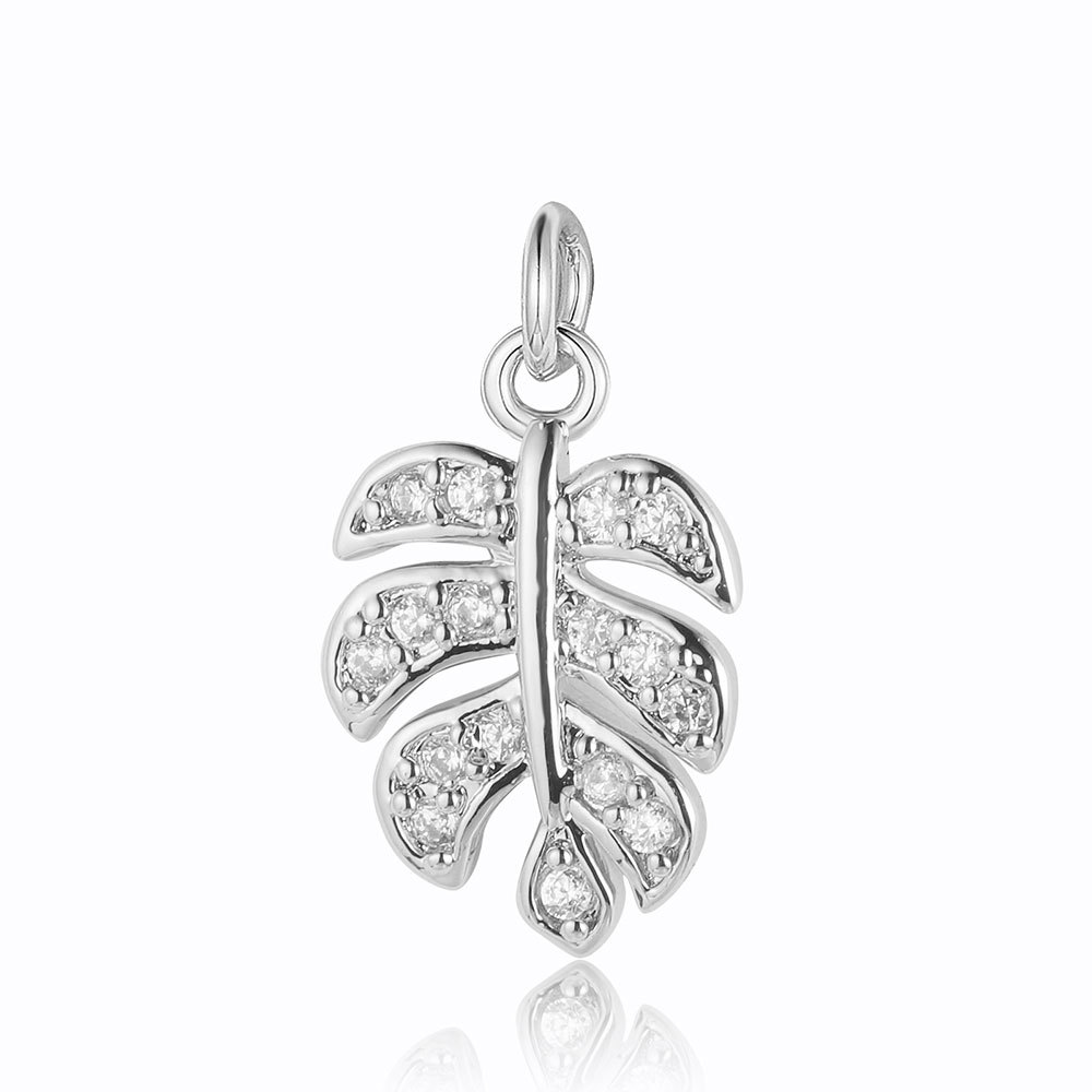 6pcs/pack Copper Zircon Airplane DIY Bracelet Charms Women Hollow Heart Sitting Cat Swallow Star Pendants Necklace Making Jewelry