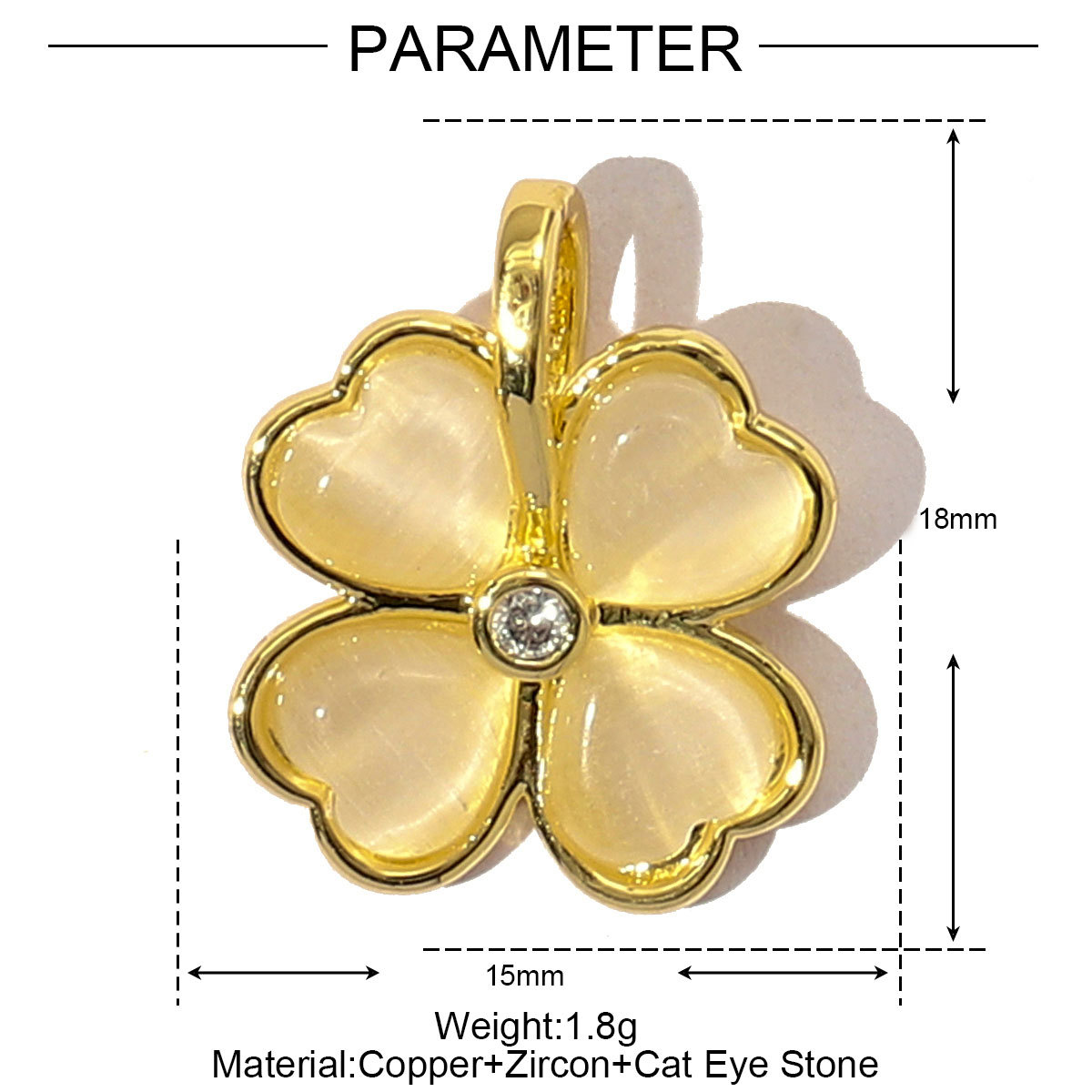 6pcs/pack Luxury Strawberry Cherry Cubic Zircon Angel Wing Charms Clover Rose Flower Copper CZ Necklace Pendants DIY Jewelry